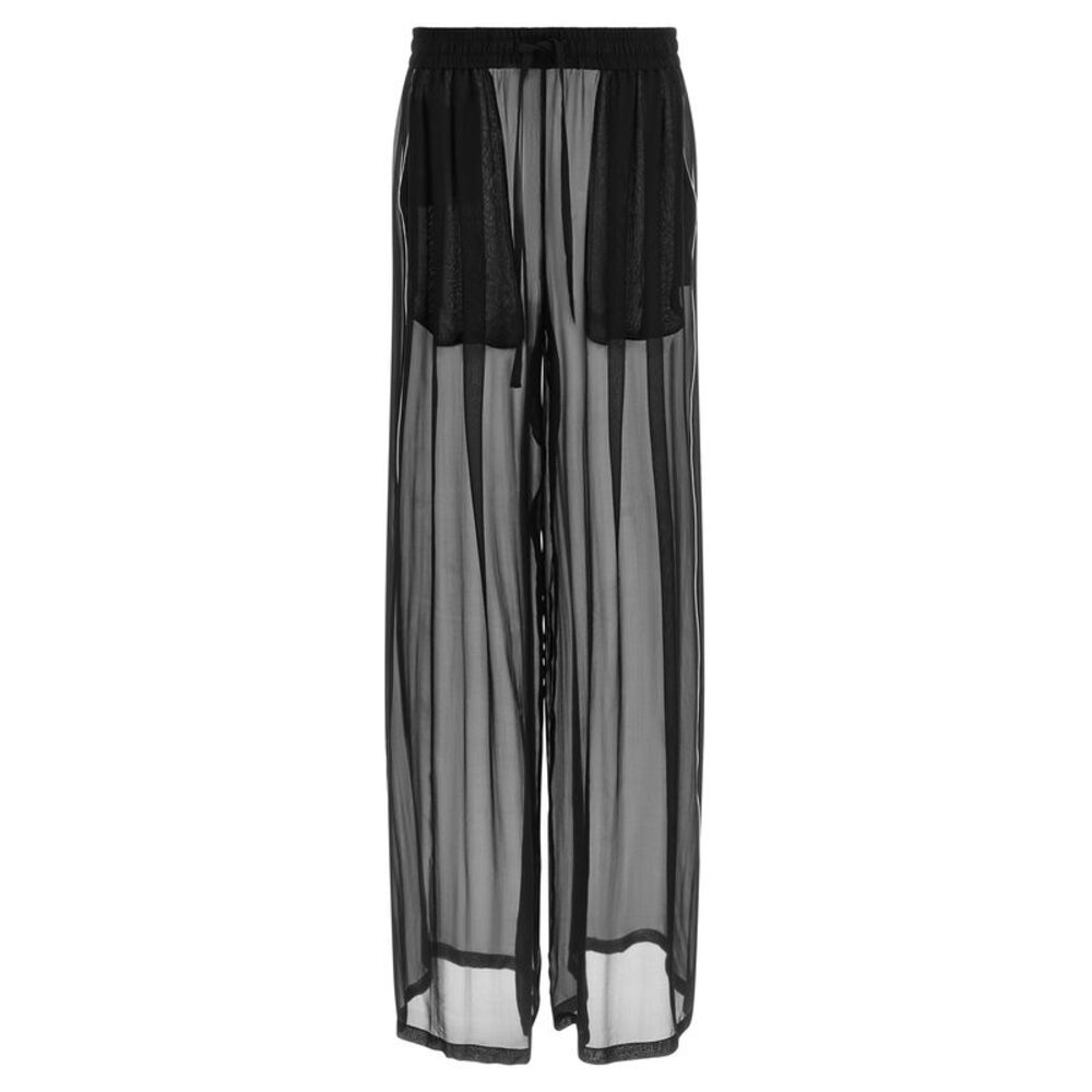 Dolce & Gabbana Black Silk Casual Women's Pants